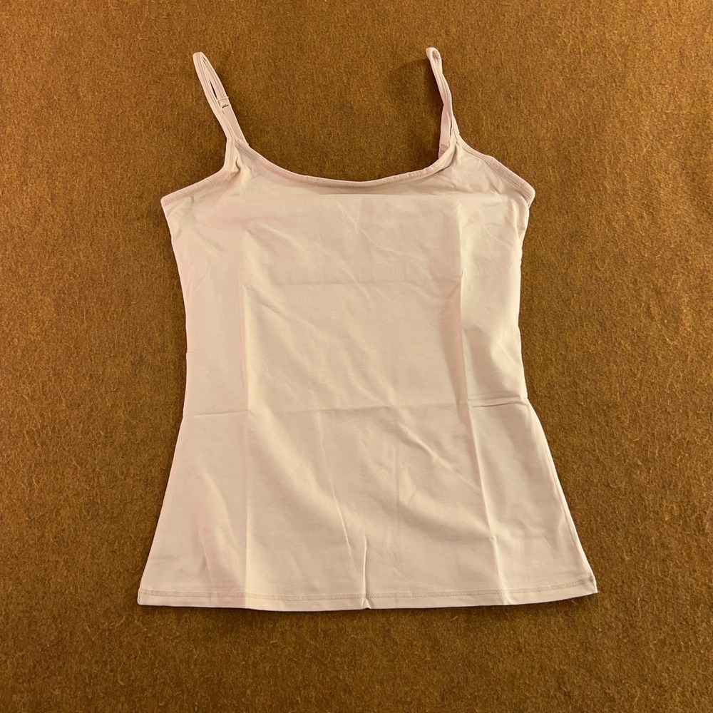Pact Womens Size M Champagne Pink Organic Cotton Stretch Cami Tank Top New